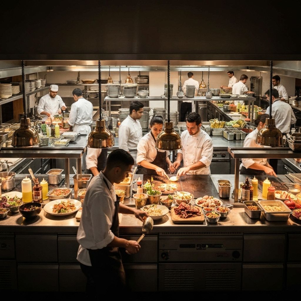 Professional restaurant kitchen